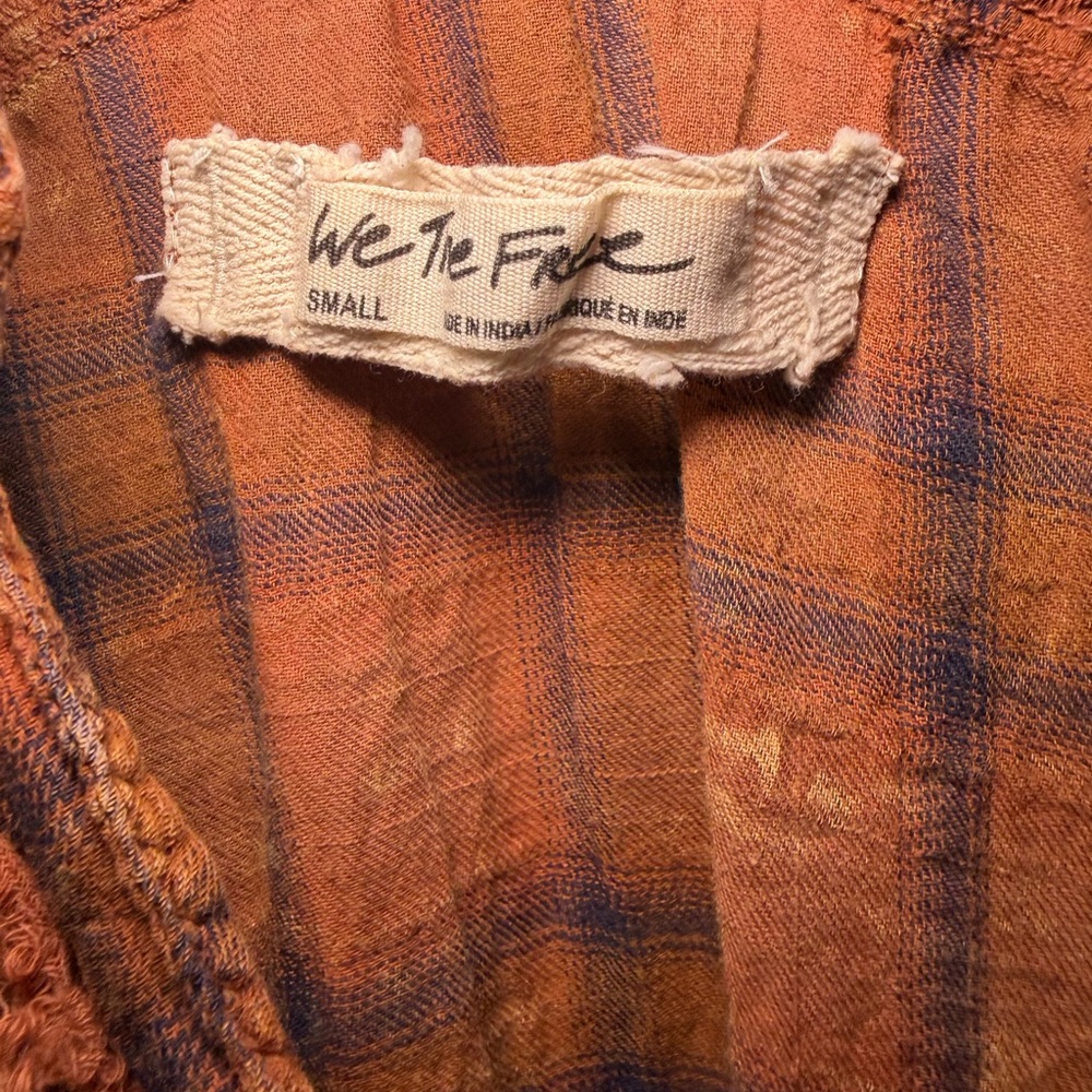 We The Free - One of the Boys Oversized Plaid Cotton Tunic Shirt - Picture 4 of 4